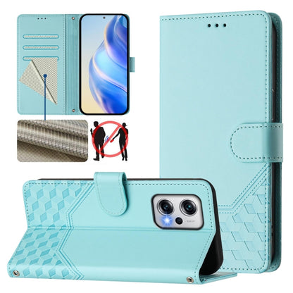 Honeycomb Embossing RFID Leather Phone Case, For Redmi Note 11 Pro 5G / 4G Global, For Redmi Note 12 Pro 4G Global, For Redmi Note 12 4G Global, For Redmi A1 4G / A2 4G, For Redmi Note 12 Explorer / 12 Pro+ 5G, For Redmi Note 12 Pro Speed / 12 Pro 5G  ...