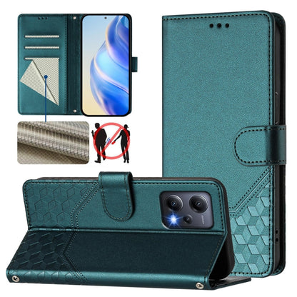Honeycomb Embossing RFID Leather Phone Case, For Redmi Note 11 Pro 5G / 4G Global, For Redmi Note 12 Pro 4G Global, For Redmi Note 12 4G Global, For Redmi A1 4G / A2 4G, For Redmi Note 12 Explorer / 12 Pro+ 5G, For Redmi Note 12 Pro Speed / 12 Pro 5G  ...