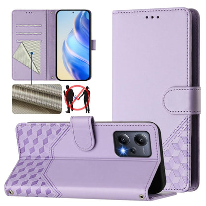 Honeycomb Embossing RFID Leather Phone Case, For Redmi Note 11 Pro 5G / 4G Global, For Redmi Note 12 Pro 4G Global, For Redmi Note 12 4G Global, For Redmi A1 4G / A2 4G, For Redmi Note 12 Explorer / 12 Pro+ 5G, For Redmi Note 12 Pro Speed / 12 Pro 5G  ...