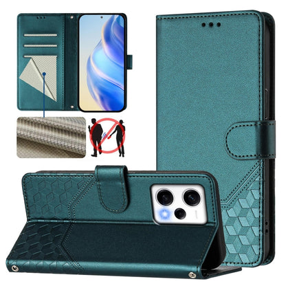 Honeycomb Embossing RFID Leather Phone Case, For Redmi Note 11 Pro 5G / 4G Global, For Redmi Note 12 Pro 4G Global, For Redmi Note 12 4G Global, For Redmi A1 4G / A2 4G, For Redmi Note 12 Explorer / 12 Pro+ 5G, For Redmi Note 12 Pro Speed / 12 Pro 5G  ...