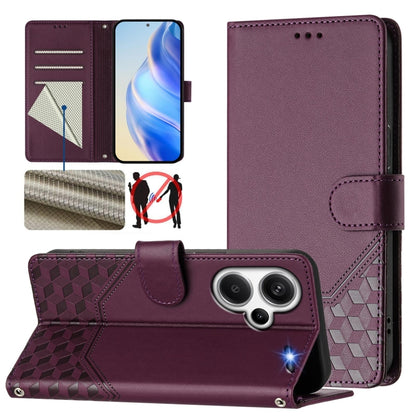 Honeycomb Embossing RFID Leather Phone Case, For Redmi 14C 4G, For Redmi K70 Ultra 5G, For Redmi 13 5G / 4G Global, For Redmi A3 4G Global / A3X 4G, For Redmi Note 13 Pro 4G Global, For Redmi 13C 4G, For Redmi Note 13 4G Global                         ...