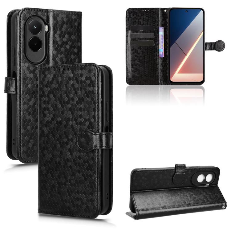 Honeycomb Dot Texture Leather Phone Case, For Xiaomi Poco C95 Pro / M8x, For Xiaomi Poco X8 Power, For Xiaomi Poco M8 Power 5G, For Poco F9 Ultra 5G / Redmi K100 Pro Max 5G, For Poco F9 Pro 5G / Redmi K100 Pro 5G, For Xiaomi 17 Max 5G                  ...