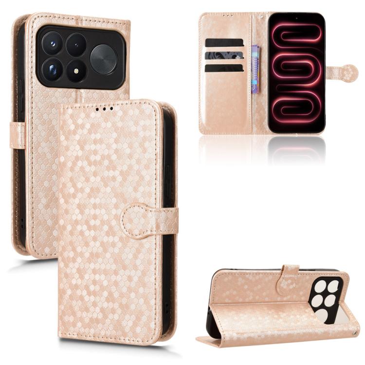 Honeycomb Dot Texture Leather Phone Case, For Xiaomi Poco C95 Pro / M8x, For Xiaomi Poco X8 Power, For Xiaomi Poco M8 Power 5G, For Poco F9 Ultra 5G / Redmi K100 Pro Max 5G, For Poco F9 Pro 5G / Redmi K100 Pro 5G, For Xiaomi 17 Max 5G                  ...