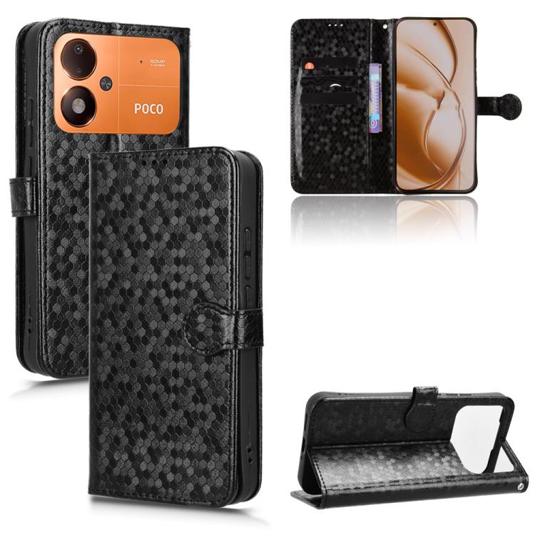 Honeycomb Dot Texture Leather Phone Case, For Xiaomi Poco C95 Pro / M8x, For Xiaomi Poco X8 Power, For Xiaomi Poco M8 Power 5G, For Poco F9 Ultra 5G / Redmi K100 Pro Max 5G, For Poco F9 Pro 5G / Redmi K100 Pro 5G, For Xiaomi 17 Max 5G                  ...