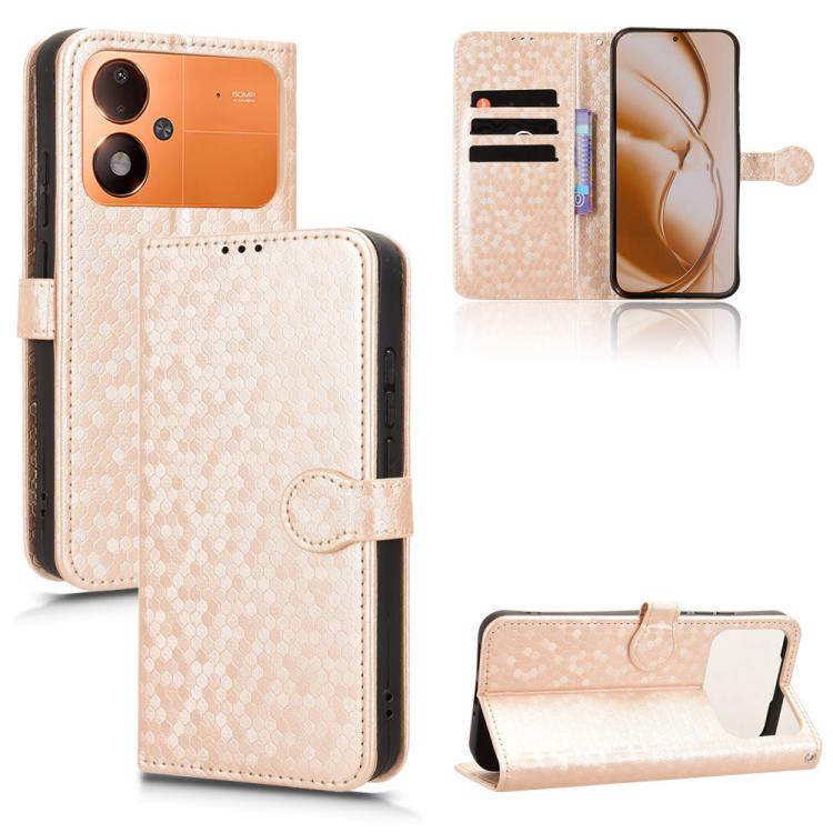 Honeycomb Dot Texture Leather Phone Case, For Xiaomi Poco C95 Pro / M8x, For Xiaomi Poco X8 Power, For Xiaomi Poco M8 Power 5G, For Poco F9 Ultra 5G / Redmi K100 Pro Max 5G, For Poco F9 Pro 5G / Redmi K100 Pro 5G, For Xiaomi 17 Max 5G                  ...