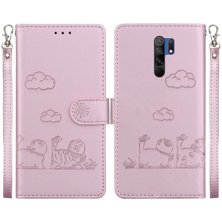 Cute Cats RFID Leather Phone Case, For Redmi Note 11 Global, For Redmi Note 9 Pro, For Redmi 9C / 9 Activ, For Redmi 9A / 9i Sport, For Redmi 9 / 9 Prime, For Redmi Note 9 / 10X 4G