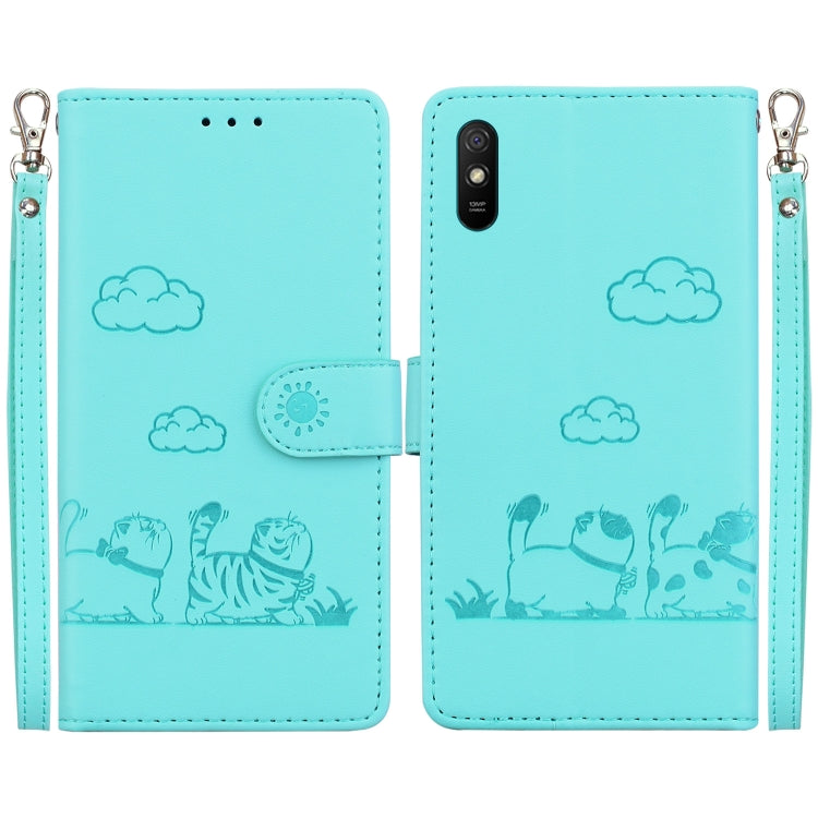 Cute Cats RFID Leather Phone Case, For Redmi Note 11 Global, For Redmi Note 9 Pro, For Redmi 9C / 9 Activ, For Redmi 9A / 9i Sport, For Redmi 9 / 9 Prime, For Redmi Note 9 / 10X 4G