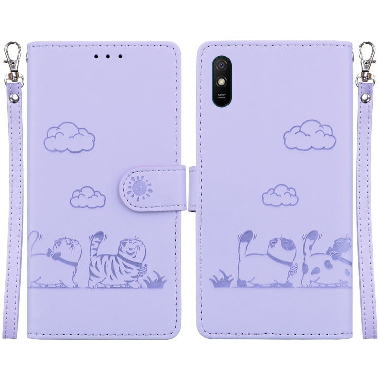 Cute Cats RFID Leather Phone Case, For Redmi Note 11 Global, For Redmi Note 9 Pro, For Redmi 9C / 9 Activ, For Redmi 9A / 9i Sport, For Redmi 9 / 9 Prime, For Redmi Note 9 / 10X 4G