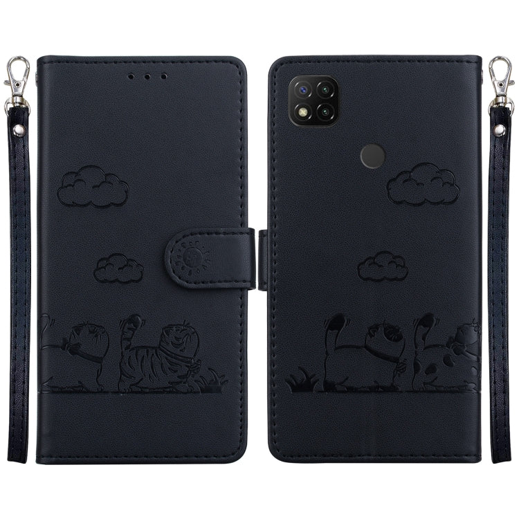 Cute Cats RFID Leather Phone Case, For Redmi Note 11 Global, For Redmi Note 9 Pro, For Redmi 9C / 9 Activ, For Redmi 9A / 9i Sport, For Redmi 9 / 9 Prime, For Redmi Note 9 / 10X 4G