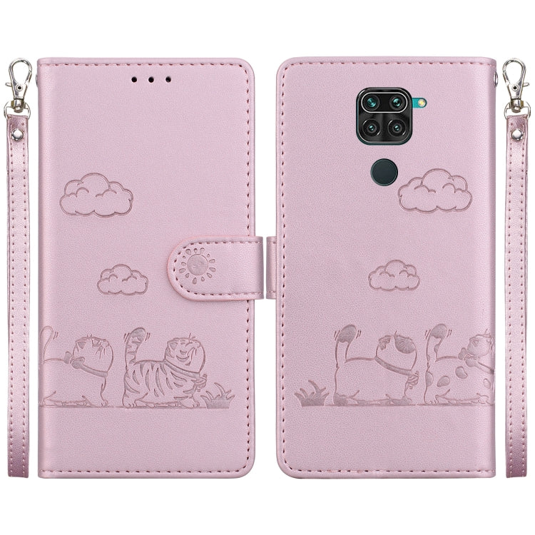 Cute Cats RFID Leather Phone Case, For Redmi Note 11 Global, For Redmi Note 9 Pro, For Redmi 9C / 9 Activ, For Redmi 9A / 9i Sport, For Redmi 9 / 9 Prime, For Redmi Note 9 / 10X 4G