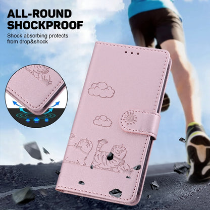 Cute Cats RFID Leather Phone Case, For Motorola Moto E40 / E30 / E20