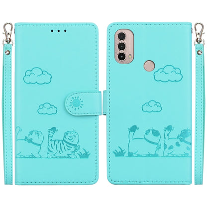 Cute Cats RFID Leather Phone Case, For Motorola Moto E40 / E30 / E20
