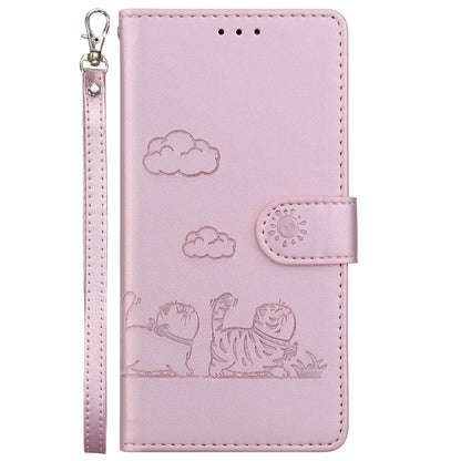 Cute Cats RFID Leather Phone Case, For Honor 70