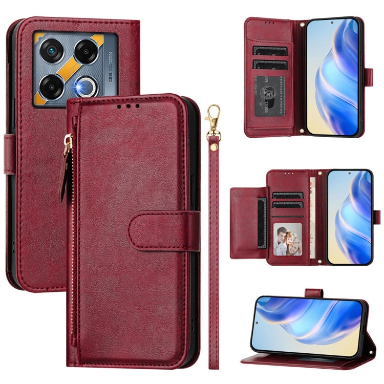 Multi-Card Slots Zipper Wallet Leather Phone Case, For Infinix GT 20 Pro 5G, For Infinix Note 40 Pro / Note 40 Pro+, For Infinix Note 40 4G, For Infinix Hot 40 / Hot 40 Pro, For Infinix Zero 30 4G, For Infinix Zero 30 5G, For Infinix Hot 30 5G         ...