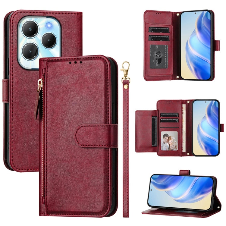 Multi-Card Slots Zipper Wallet Leather Phone Case, For Infinix GT 20 Pro 5G, For Infinix Note 40 Pro / Note 40 Pro+, For Infinix Note 40 4G, For Infinix Hot 40 / Hot 40 Pro, For Infinix Zero 30 4G, For Infinix Zero 30 5G, For Infinix Hot 30 5G         ...