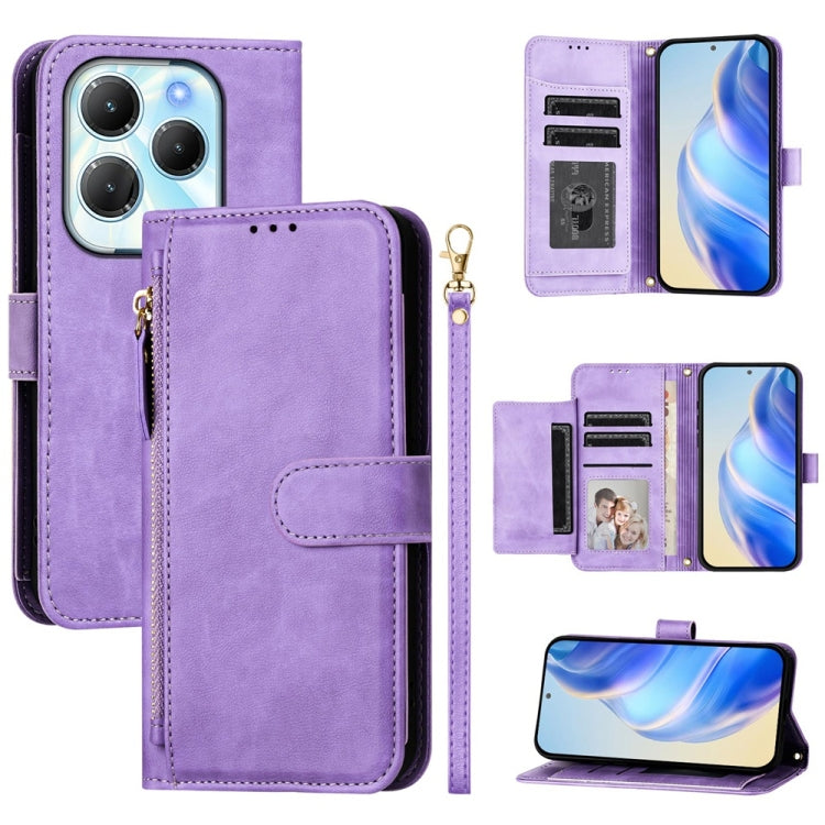 Multi-Card Slots Zipper Wallet Leather Phone Case, For Infinix GT 20 Pro 5G, For Infinix Note 40 Pro / Note 40 Pro+, For Infinix Note 40 4G, For Infinix Hot 40 / Hot 40 Pro, For Infinix Zero 30 4G, For Infinix Zero 30 5G, For Infinix Hot 30 5G         ...