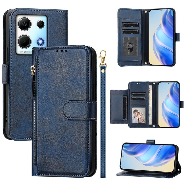 Multi-Card Slots Zipper Wallet Leather Phone Case, For Infinix GT 20 Pro 5G, For Infinix Note 40 Pro / Note 40 Pro+, For Infinix Note 40 4G, For Infinix Hot 40 / Hot 40 Pro, For Infinix Zero 30 4G, For Infinix Zero 30 5G, For Infinix Hot 30 5G         ...