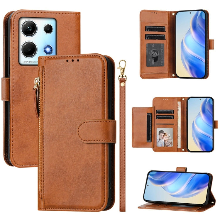 Multi-Card Slots Zipper Wallet Leather Phone Case, For Infinix GT 20 Pro 5G, For Infinix Note 40 Pro / Note 40 Pro+, For Infinix Note 40 4G, For Infinix Hot 40 / Hot 40 Pro, For Infinix Zero 30 4G, For Infinix Zero 30 5G, For Infinix Hot 30 5G         ...