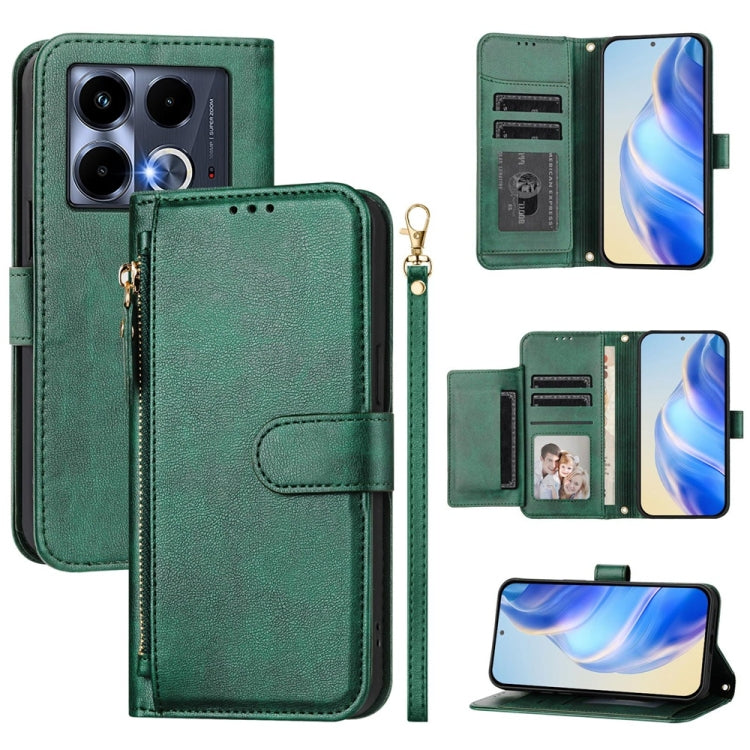 Multi-Card Slots Zipper Wallet Leather Phone Case, For Infinix GT 20 Pro 5G, For Infinix Note 40 Pro / Note 40 Pro+, For Infinix Note 40 4G, For Infinix Hot 40 / Hot 40 Pro, For Infinix Zero 30 4G, For Infinix Zero 30 5G, For Infinix Hot 30 5G         ...