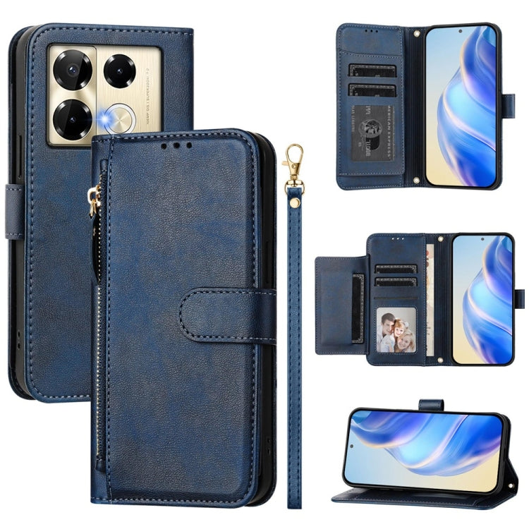 Multi-Card Slots Zipper Wallet Leather Phone Case, For Infinix GT 20 Pro 5G, For Infinix Note 40 Pro / Note 40 Pro+, For Infinix Note 40 4G, For Infinix Hot 40 / Hot 40 Pro, For Infinix Zero 30 4G, For Infinix Zero 30 5G, For Infinix Hot 30 5G         ...