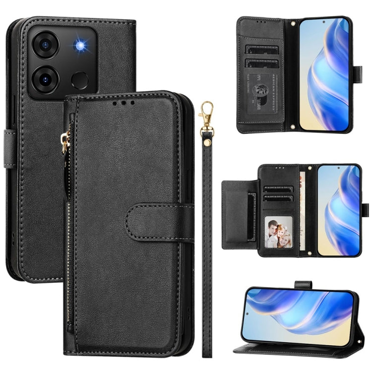 Multi-Card Slots Zipper Wallet Leather Phone Case, For Infinix GT 20 Pro 5G, For Infinix Note 40 Pro / Note 40 Pro+, For Infinix Note 40 4G, For Infinix Hot 40 / Hot 40 Pro, For Infinix Zero 30 4G, For Infinix Zero 30 5G, For Infinix Hot 30 5G         ...