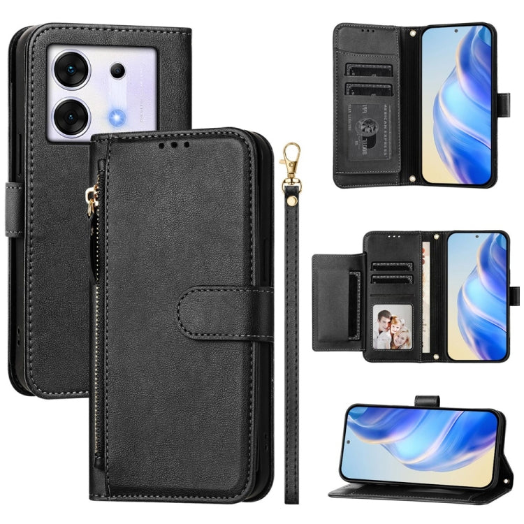 Multi-Card Slots Zipper Wallet Leather Phone Case, For Infinix GT 20 Pro 5G, For Infinix Note 40 Pro / Note 40 Pro+, For Infinix Note 40 4G, For Infinix Hot 40 / Hot 40 Pro, For Infinix Zero 30 4G, For Infinix Zero 30 5G, For Infinix Hot 30 5G         ...
