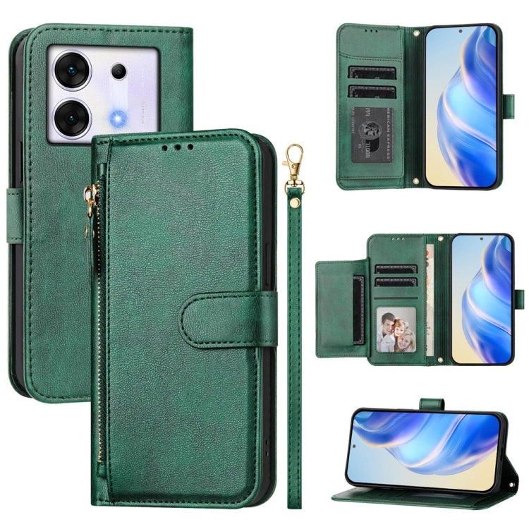 Multi-Card Slots Zipper Wallet Leather Phone Case, For Infinix GT 20 Pro 5G, For Infinix Note 40 Pro / Note 40 Pro+, For Infinix Note 40 4G, For Infinix Hot 40 / Hot 40 Pro, For Infinix Zero 30 4G, For Infinix Zero 30 5G, For Infinix Hot 30 5G         ...