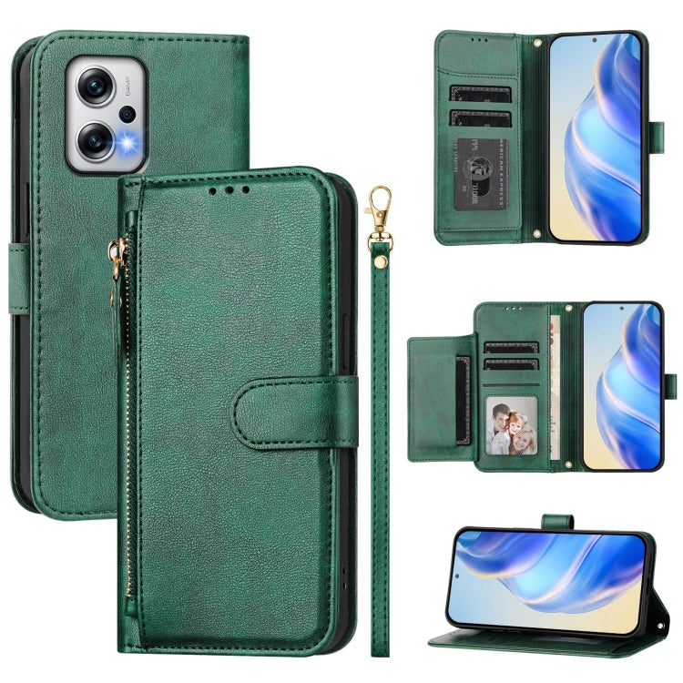 Multi-Card Slots Zipper Wallet Leather Phone Case, For Redmi Note 11 4G / 11S 4G / 12S Global, For Redmi A1+ / A2+, For Redmi Note 12 4G Global, For Redmi A1 4G / A2 4G, For Redmi Note 12 Explorer / 12 Pro+ 5G, For Redmi Note 12 Pro Speed / 12 Pro 5G  ...