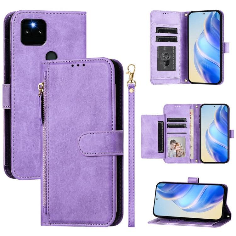 Multi-Card Slots Zipper Wallet Leather Phone Case, For Google Pixel 6, For Google Pixel 5a 5G