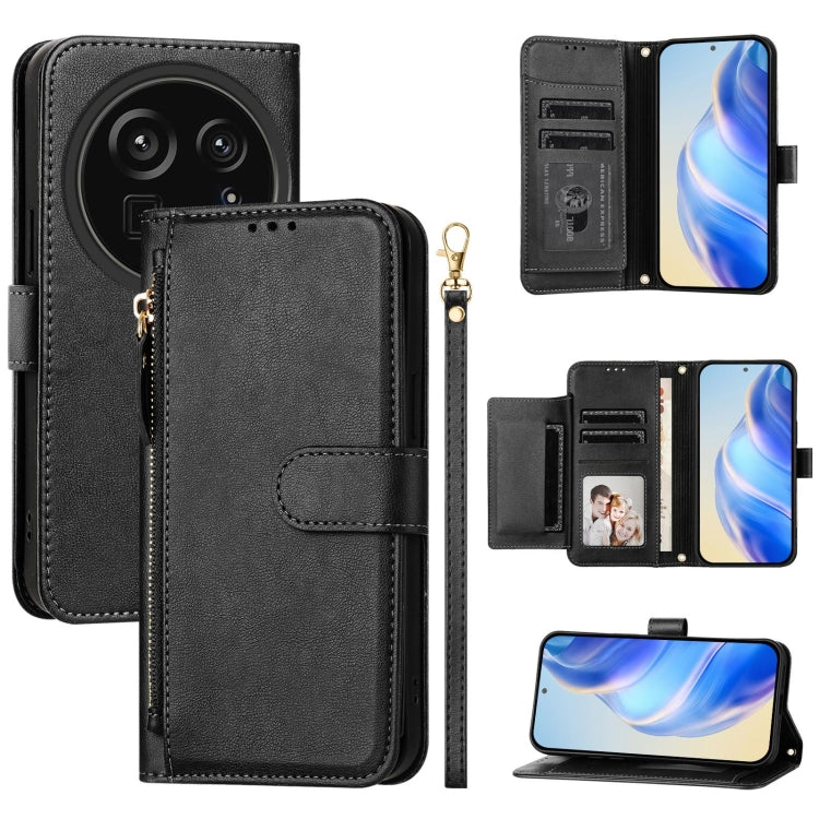 Multi-Card Slots Zipper Wallet Leather Phone Case, For Sharp Aquos wish6, For Sharp Aquos R11, For Sharp Aquos Sense 10, For Sharp Basio Active3, For Sharp Aquos Sense9 Plus, For Sharp Aquos Sense9, For Sharp Aquos R9 Pro, For Sharp Aquos Wish4        ...