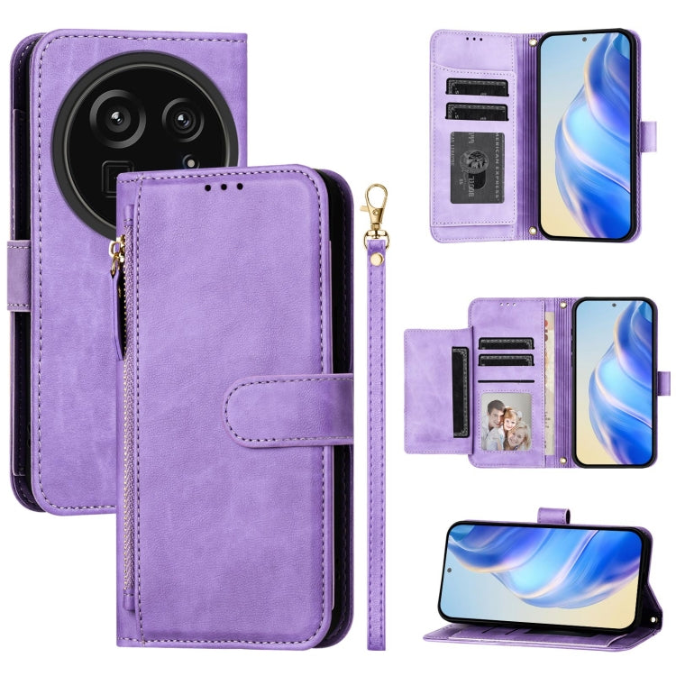 Multi-Card Slots Zipper Wallet Leather Phone Case, For Sharp Aquos wish6, For Sharp Aquos R11, For Sharp Aquos Sense 10, For Sharp Basio Active3, For Sharp Aquos Sense9 Plus, For Sharp Aquos Sense9, For Sharp Aquos R9 Pro, For Sharp Aquos Wish4        ...