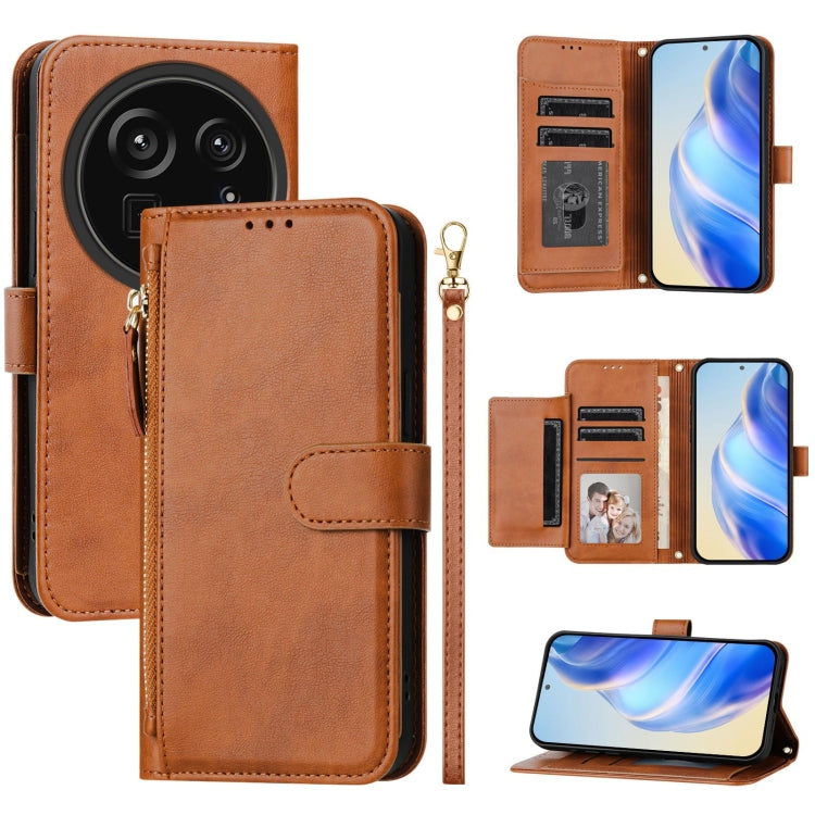 Multi-Card Slots Zipper Wallet Leather Phone Case, For Sharp Aquos wish6, For Sharp Aquos R11, For Sharp Aquos Sense 10, For Sharp Basio Active3, For Sharp Aquos Sense9 Plus, For Sharp Aquos Sense9, For Sharp Aquos R9 Pro, For Sharp Aquos Wish4        ...