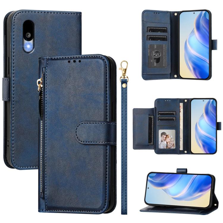Multi-Card Slots Zipper Wallet Leather Phone Case, For Sharp Aquos wish6, For Sharp Aquos R11, For Sharp Aquos Sense 10, For Sharp Basio Active3, For Sharp Aquos Sense9 Plus, For Sharp Aquos Sense9, For Sharp Aquos R9 Pro, For Sharp Aquos Wish4        ...