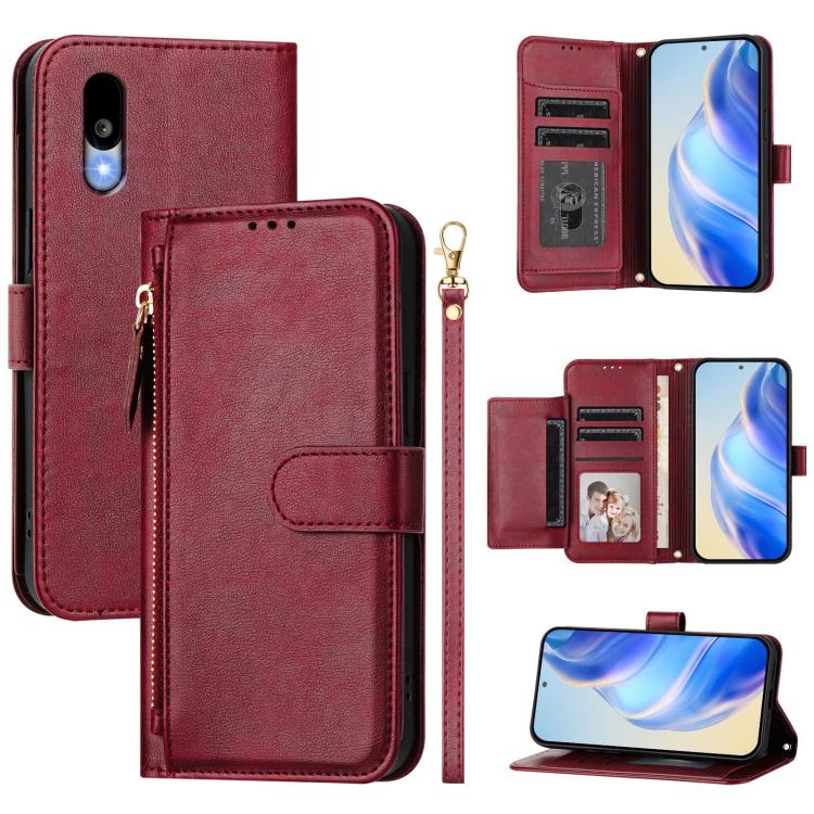 Multi-Card Slots Zipper Wallet Leather Phone Case, For Sharp Aquos wish6, For Sharp Aquos R11, For Sharp Aquos Sense 10, For Sharp Basio Active3, For Sharp Aquos Sense9 Plus, For Sharp Aquos Sense9, For Sharp Aquos R9 Pro, For Sharp Aquos Wish4        ...