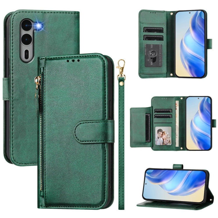Multi-Card Slots Zipper Wallet Leather Phone Case, For Fujitsu Arrows We3, For Fujitsu Arrows We2 F-52E, For Fujitsu Arrows We2 Plus F-51E