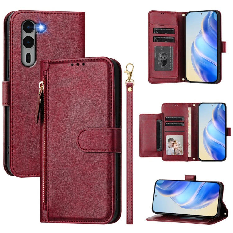 Multi-Card Slots Zipper Wallet Leather Phone Case, For Fujitsu Arrows We3, For Fujitsu Arrows We2 F-52E, For Fujitsu Arrows We2 Plus F-51E