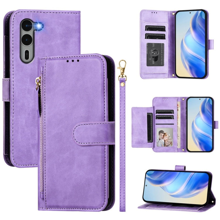 Multi-Card Slots Zipper Wallet Leather Phone Case, For Fujitsu Arrows We3, For Fujitsu Arrows We2 F-52E, For Fujitsu Arrows We2 Plus F-51E
