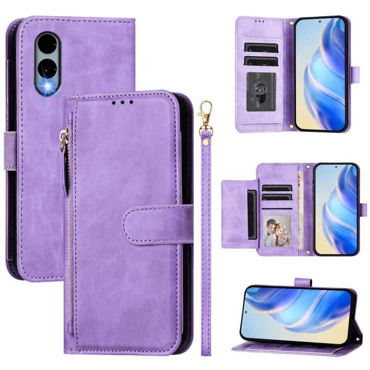 Multi-Card Slots Zipper Wallet Leather Phone Case, For Fujitsu Arrows We3, For Fujitsu Arrows We2 F-52E, For Fujitsu Arrows We2 Plus F-51E