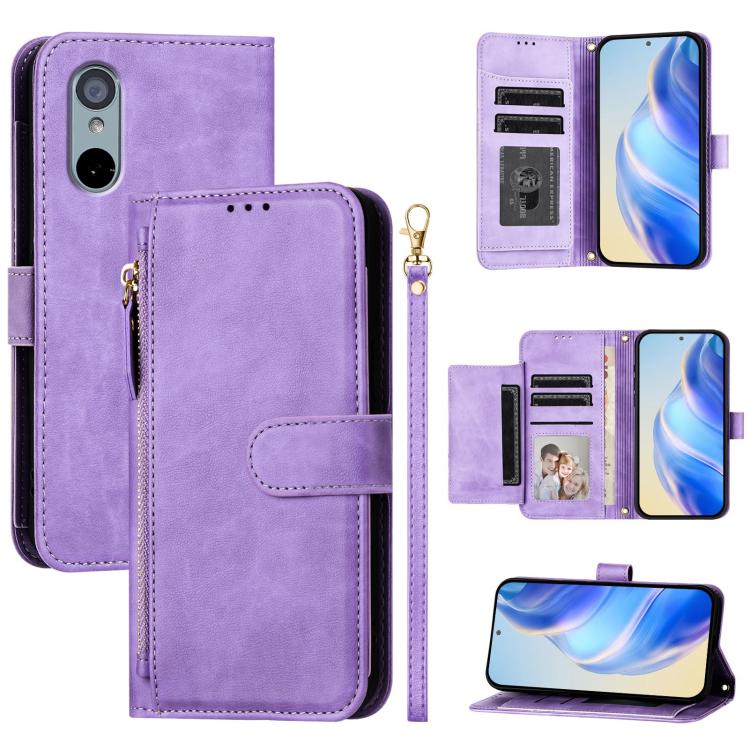 Multi-Card Slots Zipper Wallet Leather Phone Case, For Fujitsu Arrows We3, For Fujitsu Arrows We2 F-52E, For Fujitsu Arrows We2 Plus F-51E