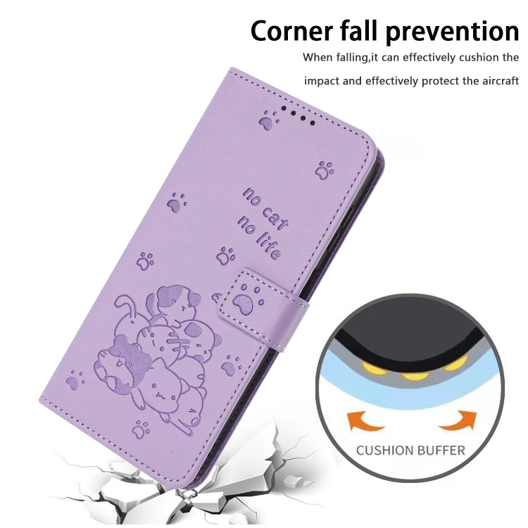Embossed Kitten Phone Leather Case with Lanyard, For Infinix Note 30i, For Infinix Note 30 Pro, For Infinix Hot 30i, For Infinix Hot 30 4G