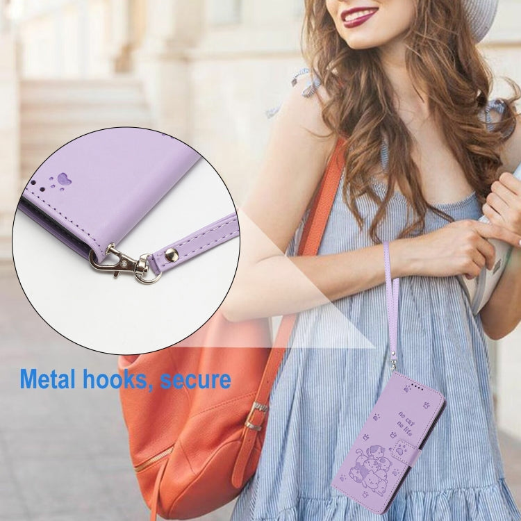 Embossed Kitten Phone Leather Case with Lanyard, For Tecno Camon 30 Pro 5G, For Tecno Camon 30 Premier, For Tecno Camon 30 4G / Camon 30 5G, For Tecno Spark 20 Pro+ 4G, For Tecno Spark 20 Pro, For Tecno Spark Go 2024 4G, For Tecno Pova 5 Pro           ...