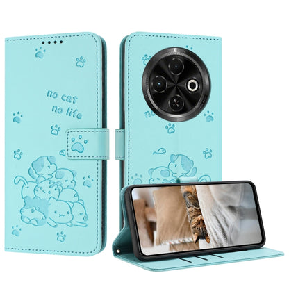 Embossed Kitten Phone Leather Case with Lanyard, For Tecno Spark Go 1 / Go 1S, For Tecno Camon 40 Pro 4G, For Tecno Camon 40 Premier, For Tecno Camon 40 4G, For Tecno Camon 40 Pro 5G, For Tecno Spark 30C 5G / Pop 9 5G, For Tecno Camon 30S              ...