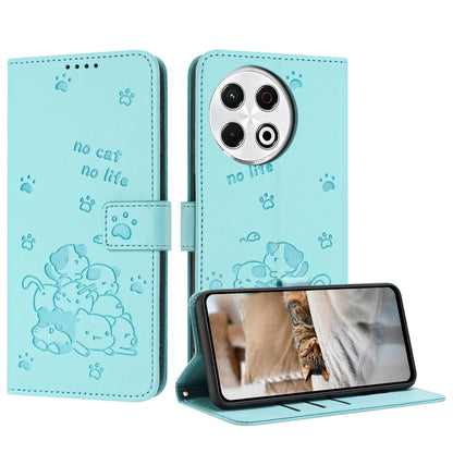 Embossed Kitten Phone Leather Case with Lanyard, For Tecno Spark Go 1 / Go 1S, For Tecno Camon 40 Pro 4G, For Tecno Camon 40 Premier, For Tecno Camon 40 4G, For Tecno Camon 40 Pro 5G, For Tecno Spark 30C 5G / Pop 9 5G, For Tecno Camon 30S              ...