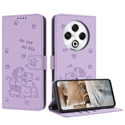 Embossed Kitten Phone Leather Case with Lanyard, For Tecno Spark Go 1 / Go 1S, For Tecno Camon 40 Pro 4G, For Tecno Camon 40 Premier, For Tecno Camon 40 4G, For Tecno Camon 40 Pro 5G, For Tecno Spark 30C 5G / Pop 9 5G, For Tecno Camon 30S              ...