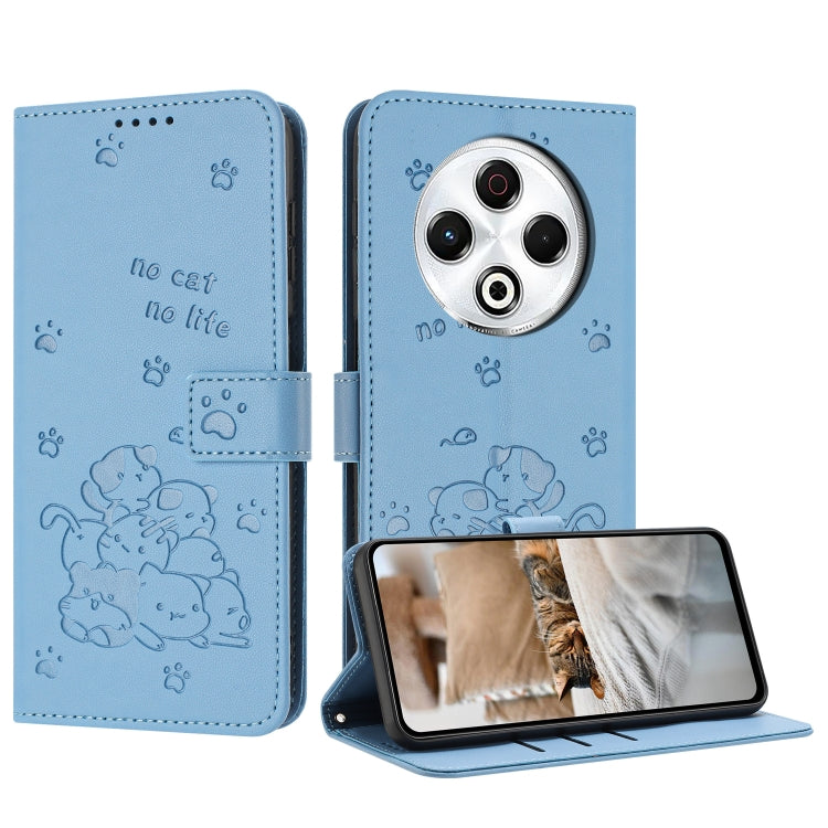 Embossed Kitten Phone Leather Case with Lanyard, For Tecno Spark Go 1 / Go 1S, For Tecno Camon 40 Pro 4G, For Tecno Camon 40 Premier, For Tecno Camon 40 4G, For Tecno Camon 40 Pro 5G, For Tecno Spark 30C 5G / Pop 9 5G, For Tecno Camon 30S              ...