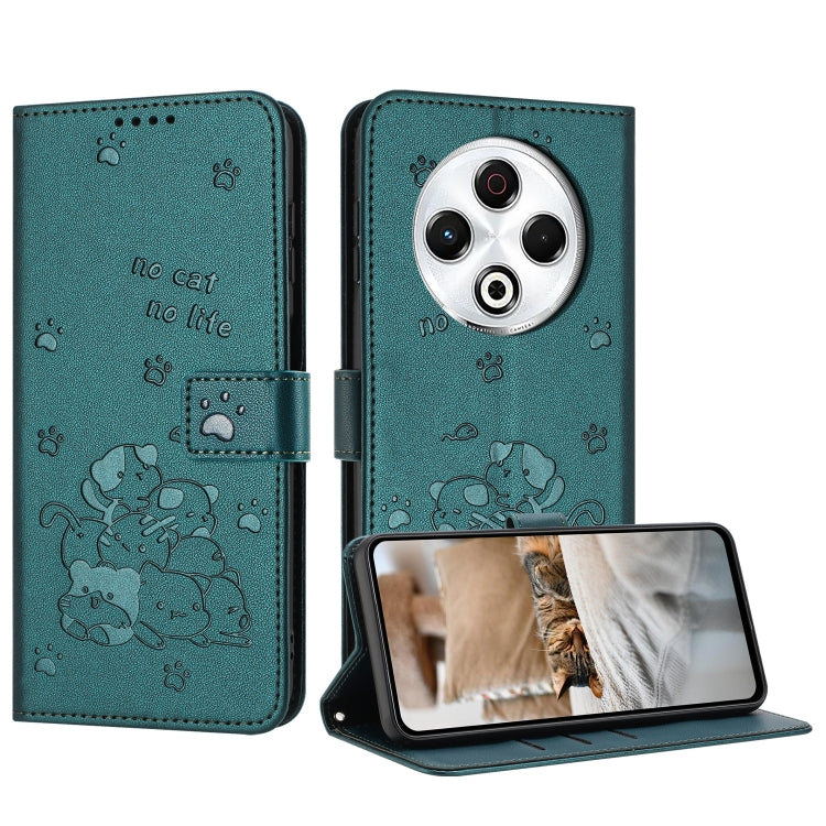 Embossed Kitten Phone Leather Case with Lanyard, For Tecno Spark Go 1 / Go 1S, For Tecno Camon 40 Pro 4G, For Tecno Camon 40 Premier, For Tecno Camon 40 4G, For Tecno Camon 40 Pro 5G, For Tecno Spark 30C 5G / Pop 9 5G, For Tecno Camon 30S              ...