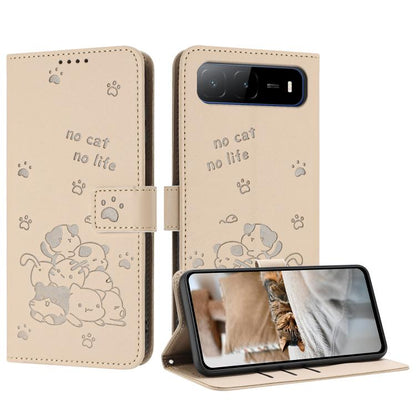 Embossed Kitten Phone Leather Case with Lanyard, For Tecno Spark Go 1 / Go 1S, For Tecno Camon 40 Pro 4G, For Tecno Camon 40 Premier, For Tecno Camon 40 4G, For Tecno Camon 40 Pro 5G, For Tecno Spark 30C 5G / Pop 9 5G, For Tecno Camon 30S              ...