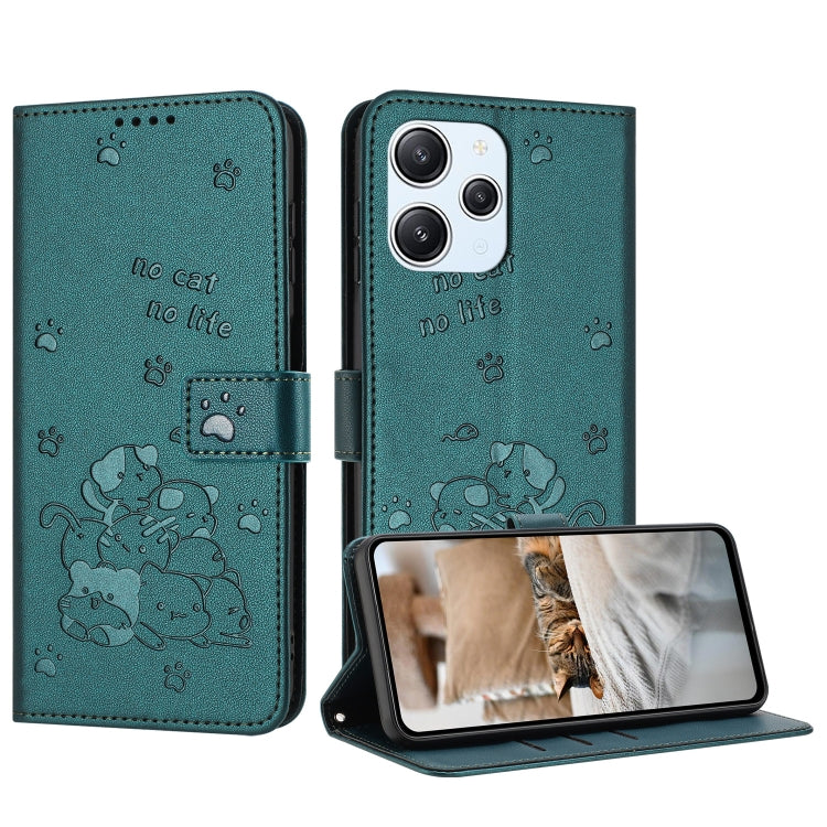 Embossed Kitten Phone Leather Case with Lanyard, For Redmi Note 13 Pro 4G Global, For Redmi Note 13 4G Global, For Redmi K70E, For Redmi Note 13 Pro 5G Global, For Redmi Note 13 5G Global, For Redmi Note 13 Pro+ 5G Global, For Redmi K60 Ultra          ...