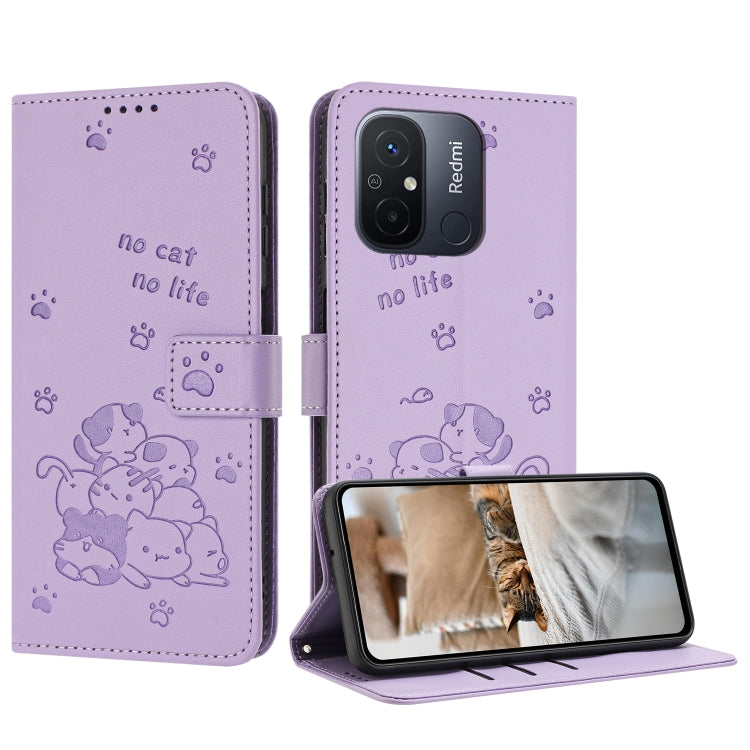 Embossed Kitten Phone Leather Case with Lanyard, For Redmi Note 13 Pro 4G Global, For Redmi Note 13 4G Global, For Redmi K70E, For Redmi Note 13 Pro 5G Global, For Redmi Note 13 5G Global, For Redmi Note 13 Pro+ 5G Global, For Redmi K60 Ultra          ...