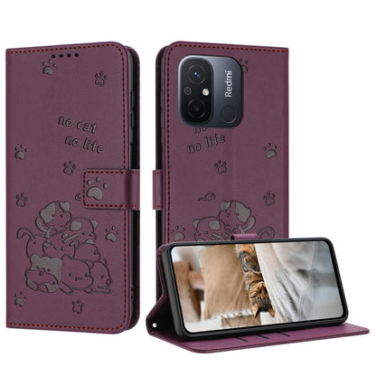 Embossed Kitten Phone Leather Case with Lanyard, For Redmi Note 13 Pro 4G Global, For Redmi Note 13 4G Global, For Redmi K70E, For Redmi Note 13 Pro 5G Global, For Redmi Note 13 5G Global, For Redmi Note 13 Pro+ 5G Global, For Redmi K60 Ultra          ...